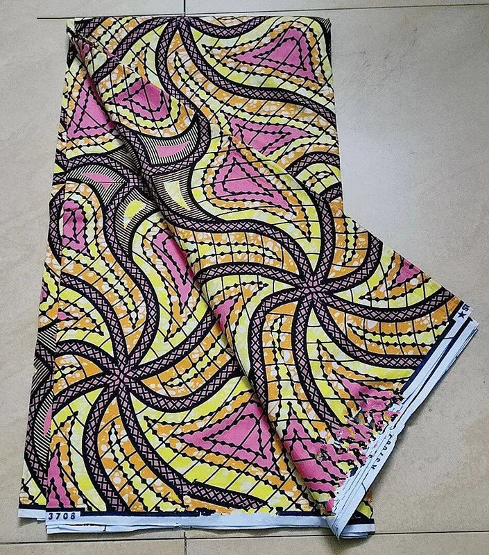 New 100% Cotton Original Real Wax Ankara 2024 African Print Fabric For Wedding Dress Tissue African Wax Fabric