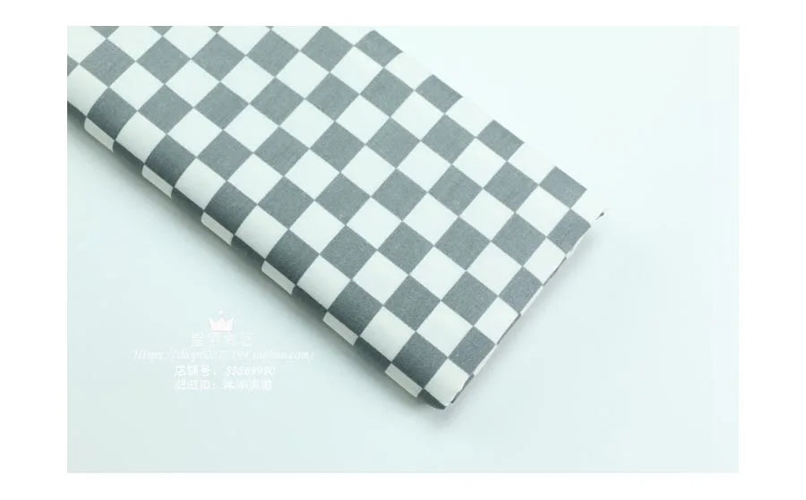 Thin Black White Checkered Fabric Mosaic Square Cotton Chess Skirt Polin Fabric For Plaid Shirt Summer Dress By The Meter