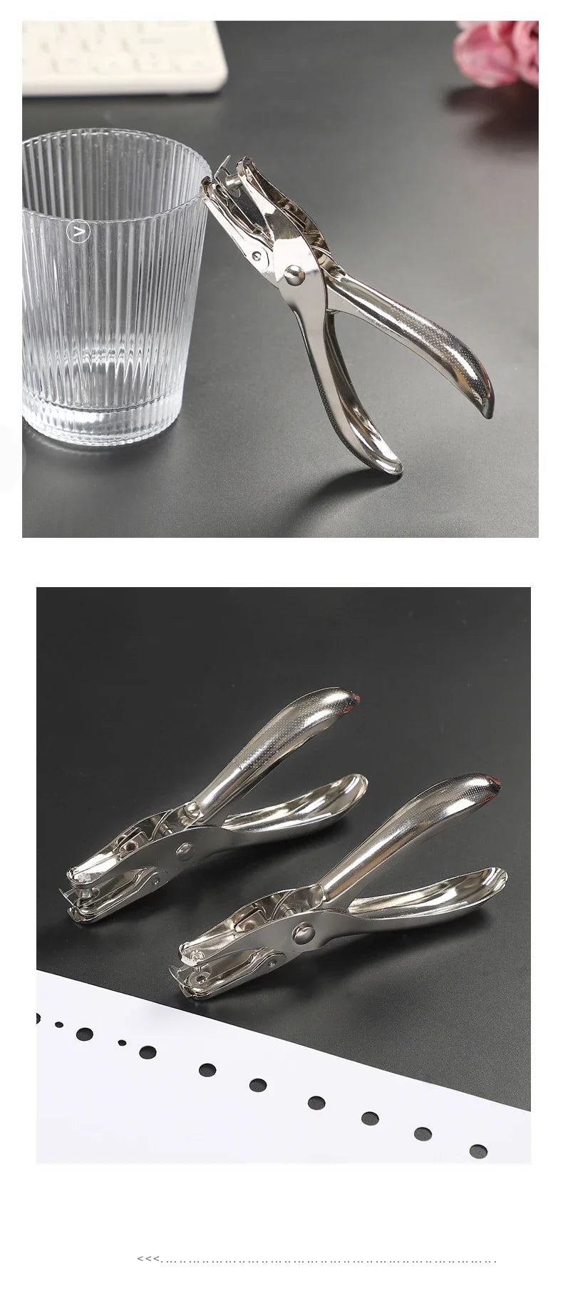 JIANWU 3mm/6mm Paper Single hole Puncher  Machine Paper Punches Metal Scrapbooking Tools