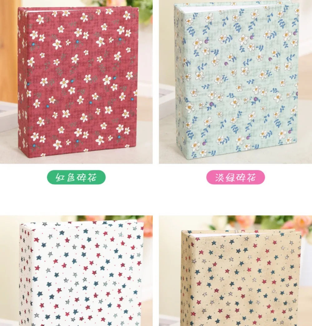 6 inch 100 Pocket Fresh little Floral Star album photo album children's album Scrapbook Mini Photo Album Picture Case DIY Book
