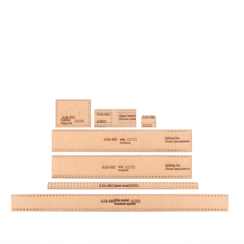 Men's Handbag Business Bag Kraft Paper Version Drawing Pattern DIY Leather Craft Acrylic Template Handbag Cutting Pattern