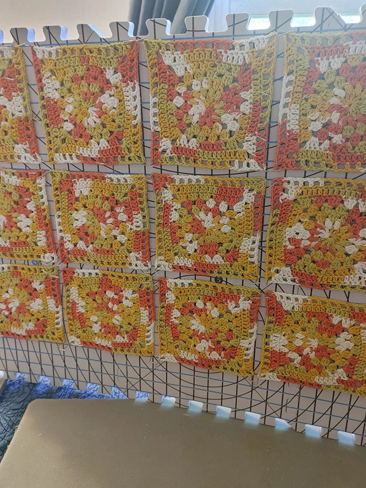 Blocking Mats for Wet and Steam Knitting Pack of 9, 50 T Pins Accessory Sewing Board Tools