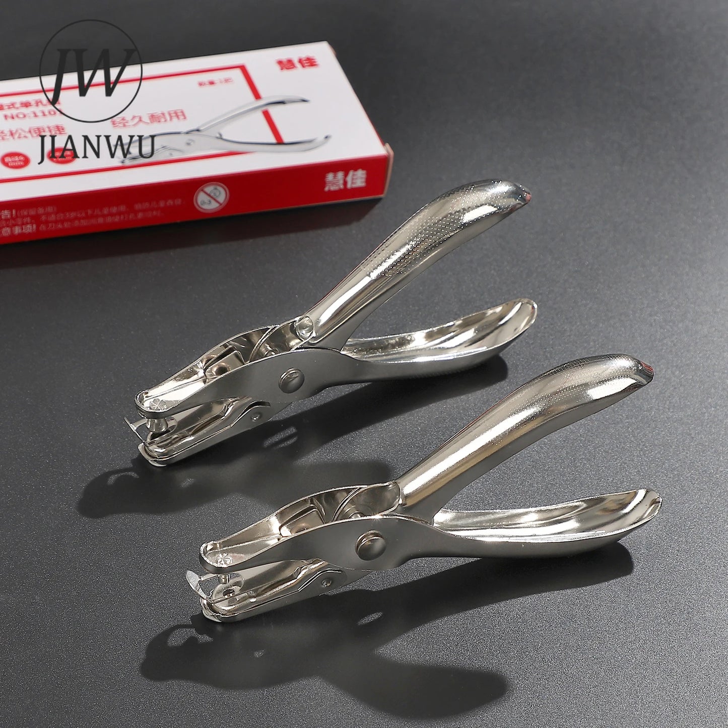 JIANWU 3mm/6mm Paper Single hole Puncher  Machine Paper Punches Metal Scrapbooking Tools