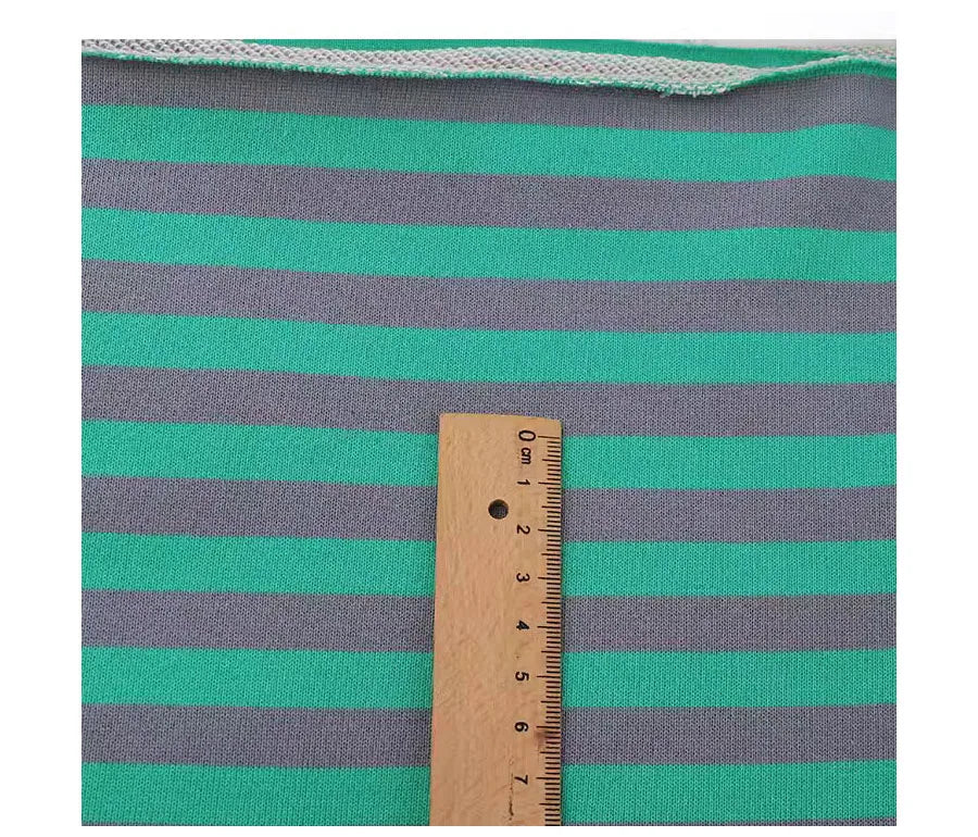 Rainbow Striped Cotton Elastic Knitted French Terry Fabric DIY For Sewing Hoodie Jacket Shirt Tissus By The Half Meter 600g/m