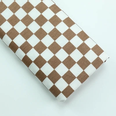 Thin Black White Checkered Fabric Mosaic Square Cotton Chess Skirt Polin Fabric For Plaid Shirt Summer Dress By The Meter