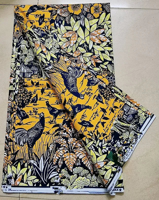 New 100% Cotton Original Real Wax Ankara 2024 African Print Fabric For Wedding Dress Tissue African Wax Fabric