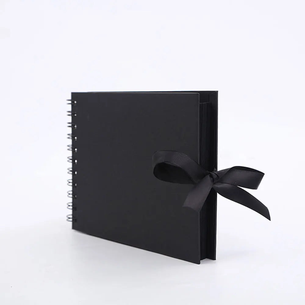 ZK20 80 Black Pages Memory Books DIY Craft Photo Albums Scrapbook Cover Kraft Album For Wedding Anniversary Gifts Memory Books