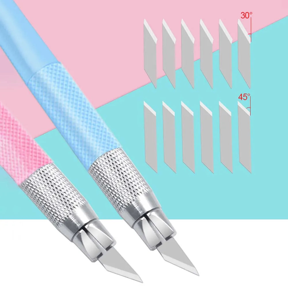 Carving Utility Knife With 12 Blade Scrapbooking Diy Hand Account Paper Cutter Art Cutter Engraving Tools Stationery Supplies