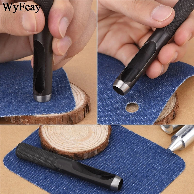 High Quality Hole Puncher Leather Hole Punch Round Steel Leather Craft Hollow Hole Punch 1mm-25mm Gaskets Plastic Rubber Tools