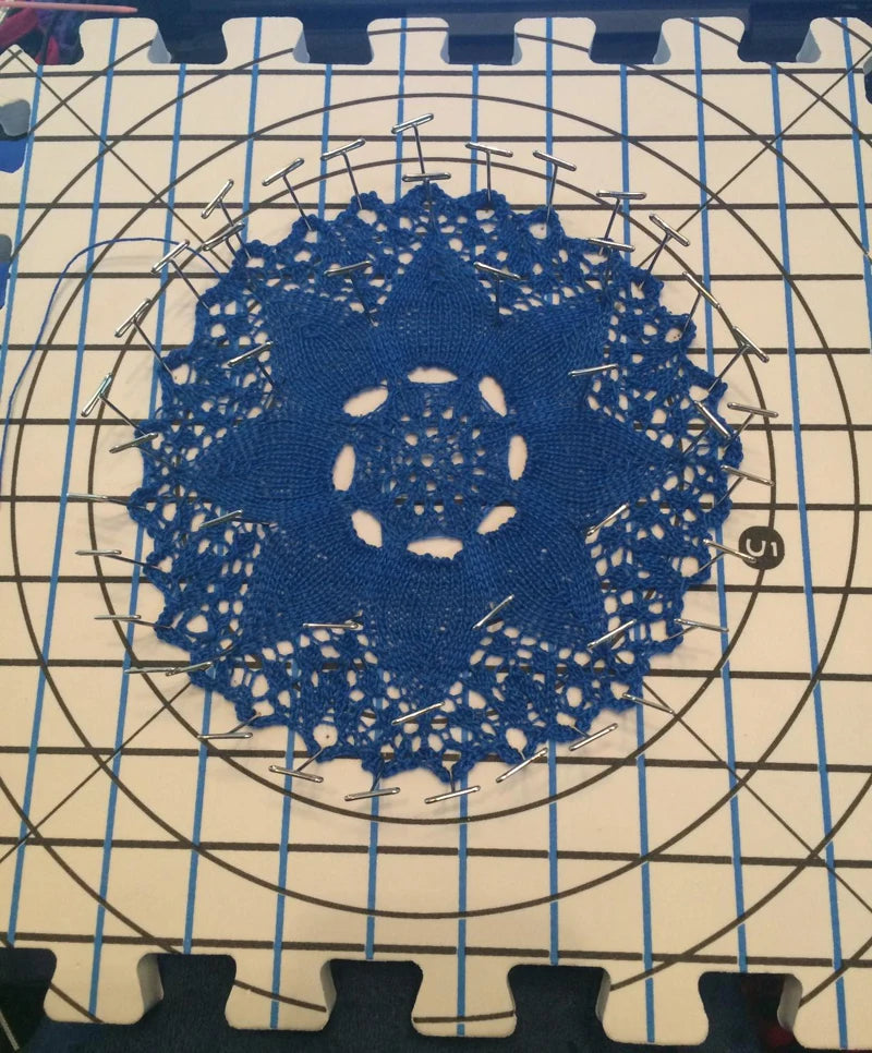 Blocking Mats for Wet and Steam Knitting Pack of 9, 50 T Pins Accessory Sewing Board Tools