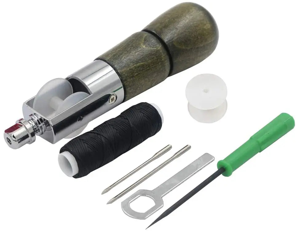 Leather Sewing Awl Thread Kit Speedy Stitcher DIY Hand Sewing Machine Tools Kit Leather Craft Stitching Shoemaker Canvas Repair