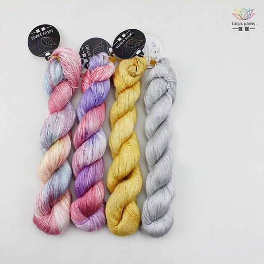 50g Handpainted Silk Yarn Lace Weight Silk