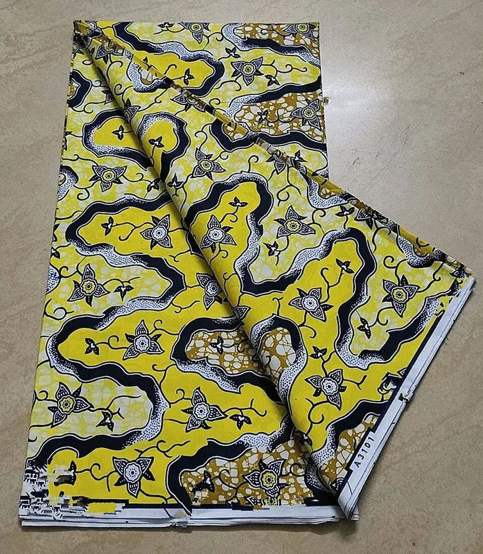 New 100% Cotton Original Real Wax Ankara 2024 African Print Fabric For Wedding Dress Tissue African Wax Fabric