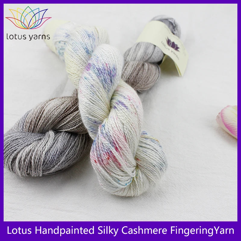 Handpainted Silky Cashmere Fingering Yarn