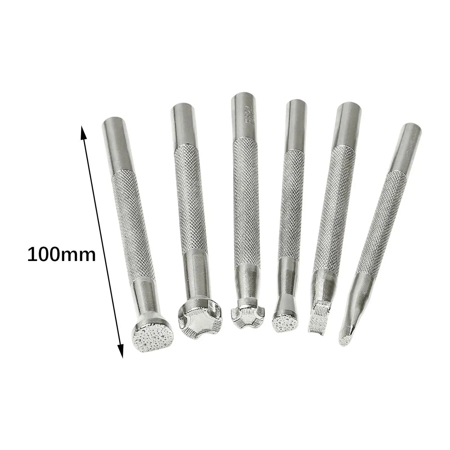 6 Pieces Leather Stamping Tools Metal Leather Stamps Adults Patterns Stamp Punch Leather Carving Tools for DIY Art Working