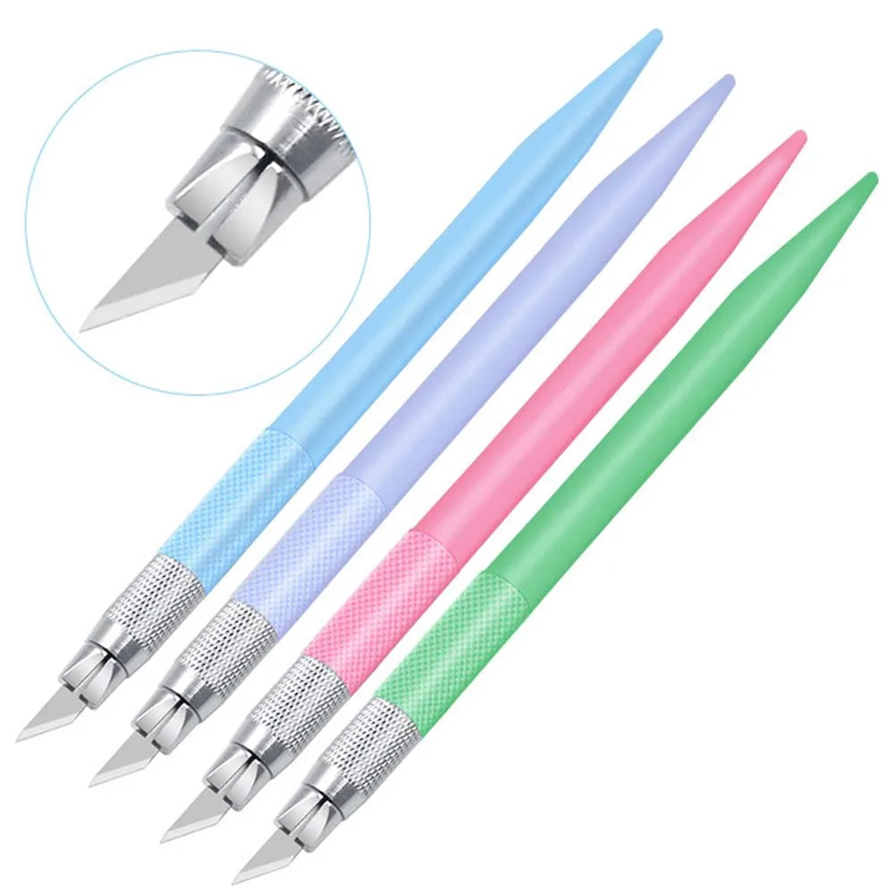 Carving Utility Knife With 12 Blade Scrapbooking Diy Hand Account Paper Cutter Art Cutter Engraving Tools Stationery Supplies