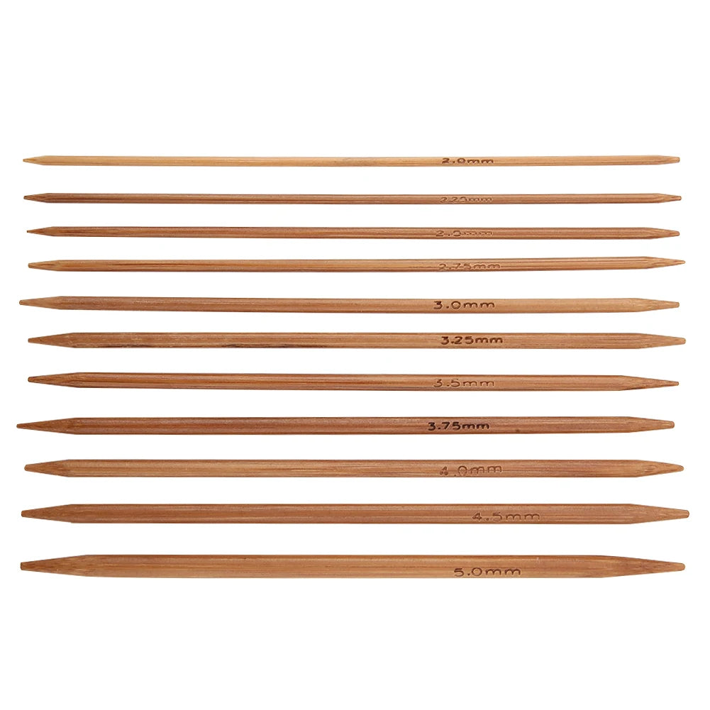 11 Sets of Bamboo Double Pointed Knitting Needles