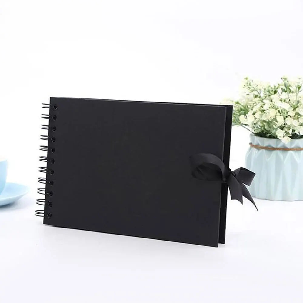ZK20 80 Black Pages Memory Books DIY Craft Photo Albums Scrapbook Cover Kraft Album For Wedding Anniversary Gifts Memory Books