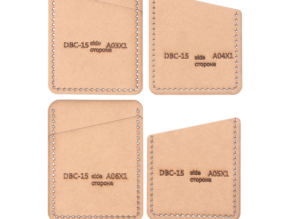 DIY Manual Kraft Paper Template Leather Wallet Drawing Vertical Wallet Acrylic Mold Sewing Process Tool Pattern