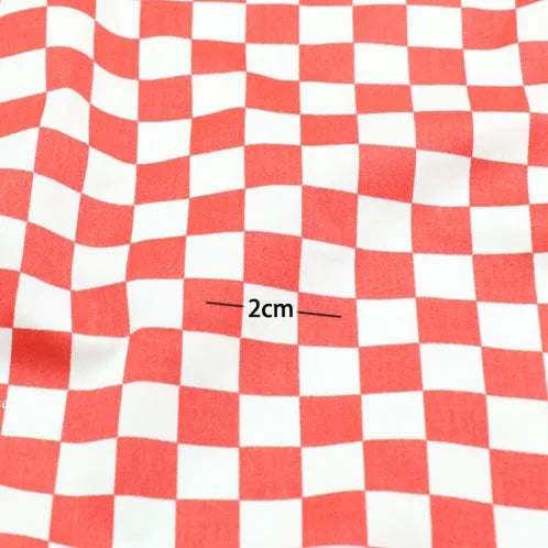 Thin Black White Checkered Fabric Mosaic Square Cotton Chess Skirt Polin Fabric For Plaid Shirt Summer Dress By The Meter