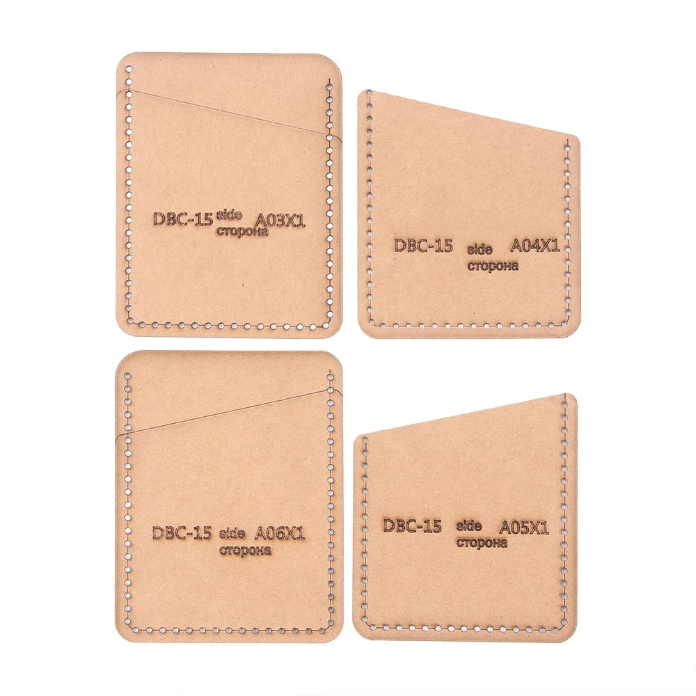 DIY Manual Kraft Paper Template Leather Wallet Drawing Vertical Wallet Acrylic Mold Sewing Process Tool Pattern