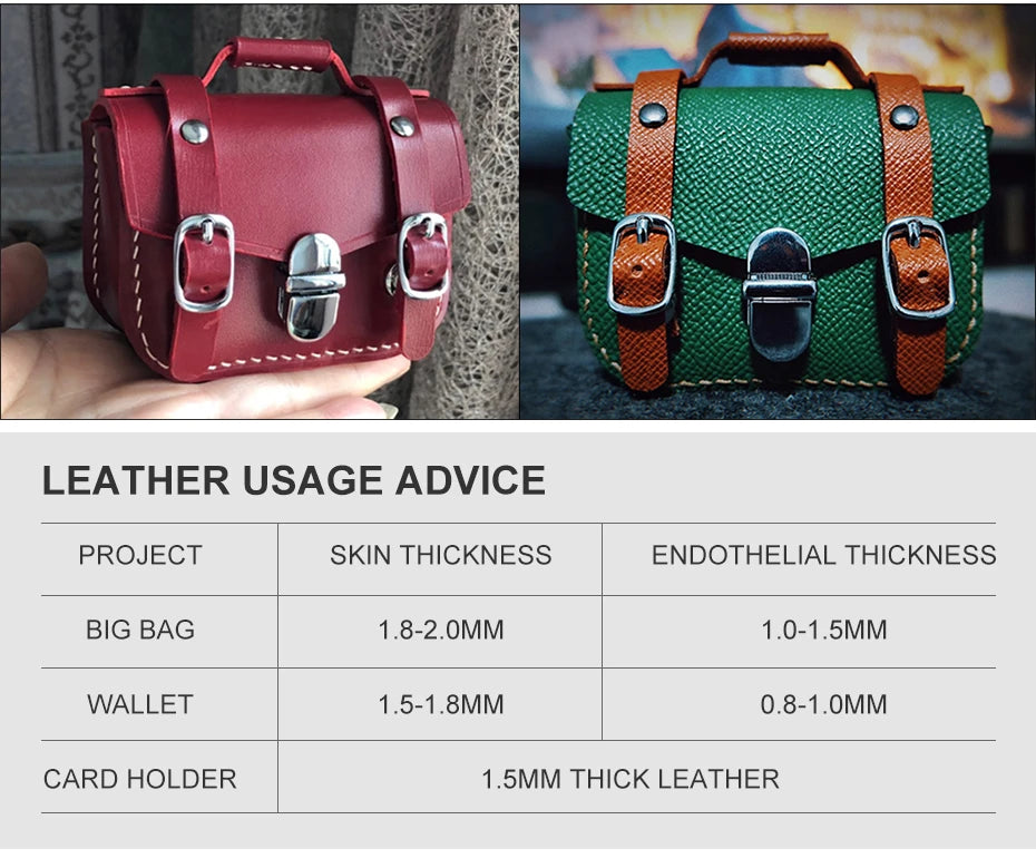 DIY Handmade Leather Craft Mini Small Bag Drawing Leather Sewing Coin Purse Cut-Free Acrylic Template Kraft Paper Pattern