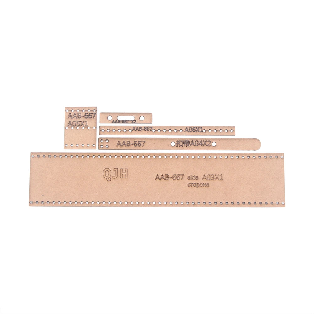 DIY Handmade Leather Craft Mini Small Bag Drawing Leather Sewing Coin Purse Cut-Free Acrylic Template Kraft Paper Pattern