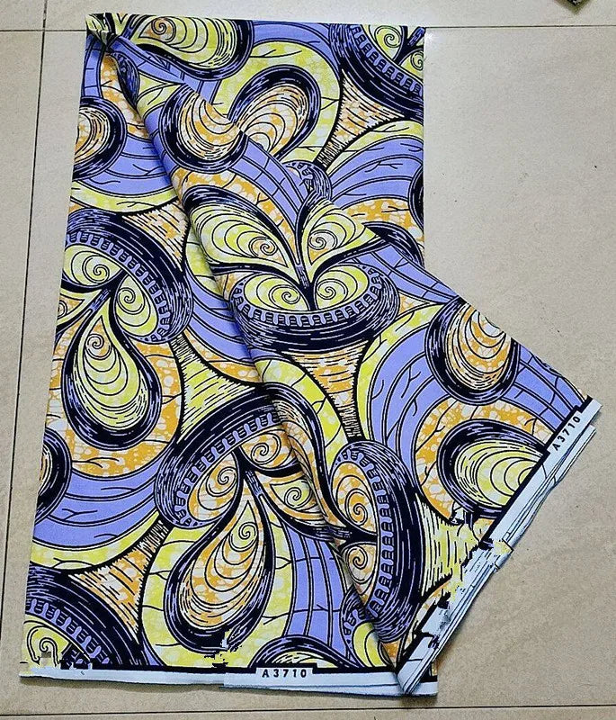 New 100% Cotton Original Real Wax Ankara 2024 African Print Fabric For Wedding Dress Tissue African Wax Fabric