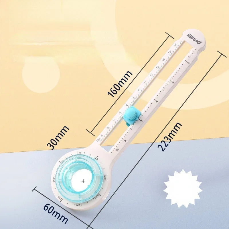 Plastic 2-20cm Circle Paper Cutter Multifunctional Craft Cutting Tools Paper Scrapbooking Cards Cutters For Home Study Offices