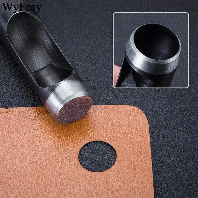 High Quality Hole Puncher Leather Hole Punch Round Steel Leather Craft Hollow Hole Punch 1mm-25mm Gaskets Plastic Rubber Tools